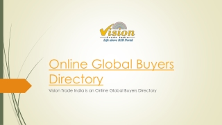 Online Global Buyers Directory