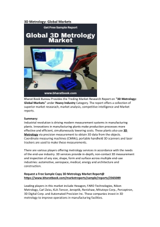 Global 3D Metrology Market Research Report Forecast 2025