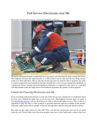 Full Service Electricians near Me
