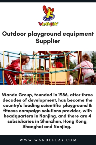 Outdoor playground equipment Supplier