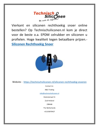 Siliconen Rechthoekig Snoer | Technischsiliconen.nl