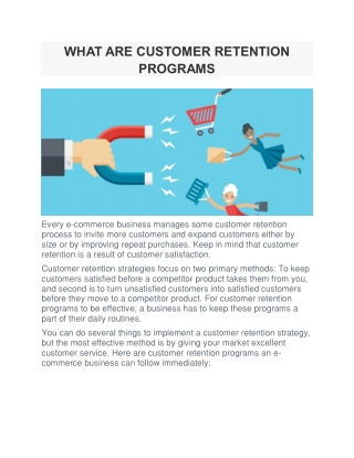 WHAT ARE CUSTOMER RETENTION PROGRAMS