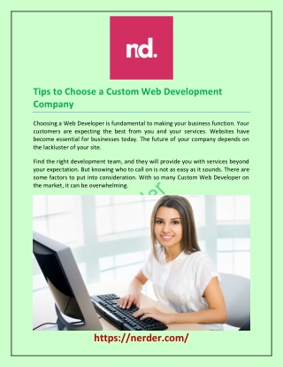 Tips to Choose a Custom Web Development Company