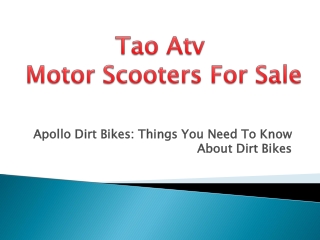 Top Quality Apollo Dirt Bikes For Sale