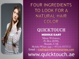 Four Ingredients to Look For a Natural Hair Color - Quicktouch