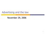 Advertising and the law