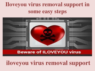 Iloveyou virus removal support in some easy steps