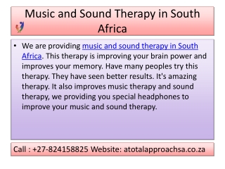 Music and Sound Therapy in South Africa
