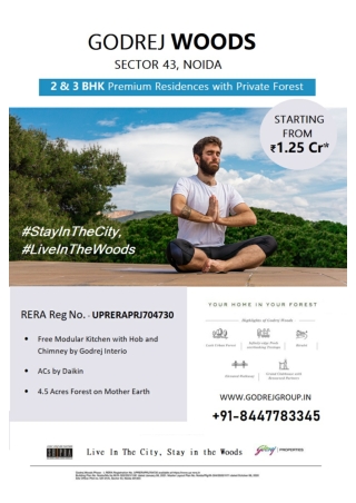 Godrej 43 Noida | Godrej Properties Woods at Sector 43 Noida E Brochure #YourPrivateForest