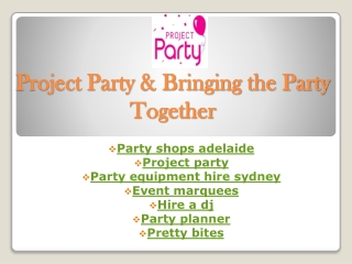 Party equipment hire sydney