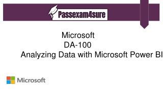 Download Microsoft DA-100  Exam Practice Questions | PassExam4Sure