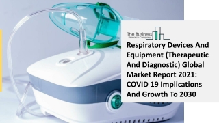 2021 Respiratory Devices And Equipment (Therapeutic And Diagnostic) Market Share, Restraints, Segments And Regions