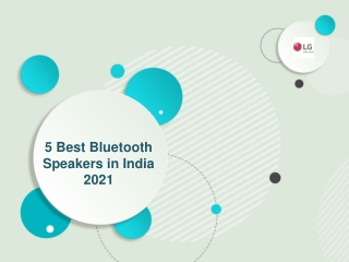 5 Best Bluetooth Speakers in India