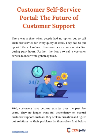 Customer Self-Service Portal: The Future of Customer Support
