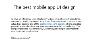 The best mobile app UI design