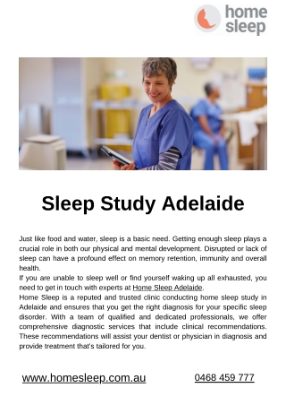 Sleep Study Adelaide