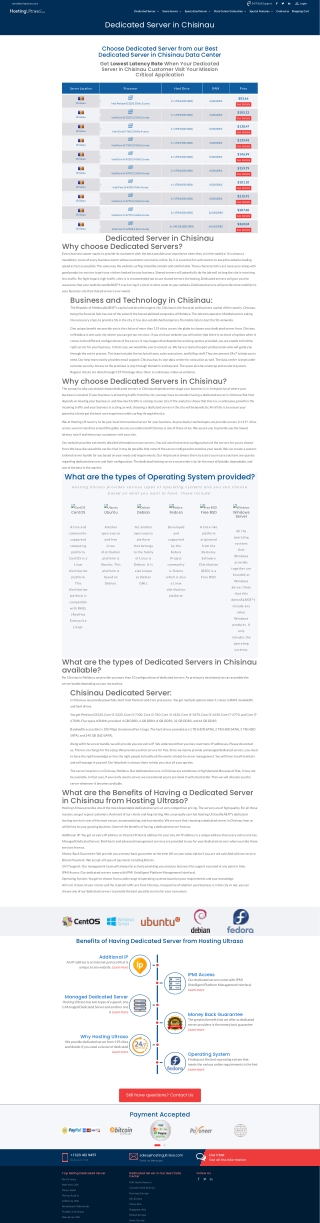 Chisinau Dedicated Server