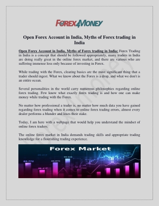Open Forex Account in India, Are Stock Trading and Forex Trading is the Same Concepts?