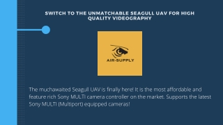 Switch to the Unmatchable Seagull UAV for High Quality