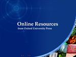 Online Resources