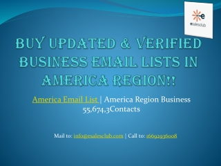 America Business Email List