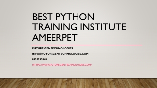 Best Python Training Institute Ameerpet | Python Course Training in Hyderabad