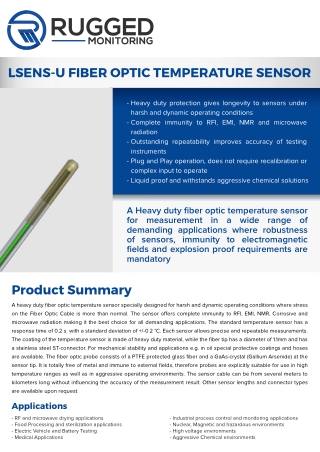 Heavy Duty Fiber optic sensor | LSENSU | Rugged Monitoring