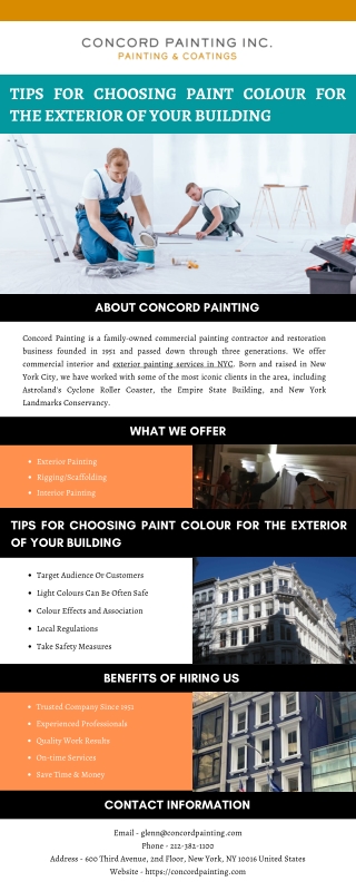 Tips for Choosing Paint Colour for the Exterior of your Building