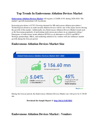 Top Trends In Endovenous Ablation Devices Market