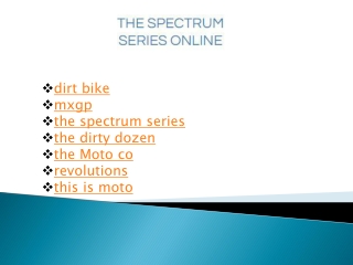 the spectrum series