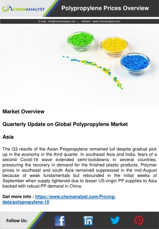 Polypropylene Prices, News, Database, Chart | ChemAnalyst