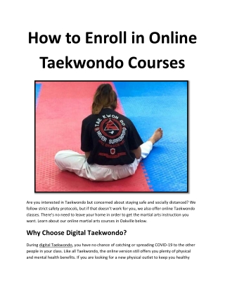 Black Belt In Taekwondo - A Long Road To Your Success