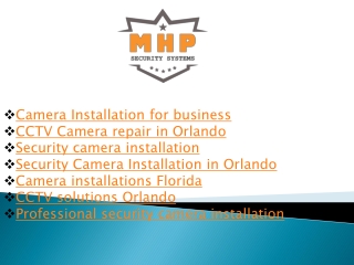 Security camera installation