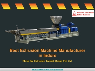 Find Best Extrusion Machine Manufacturer in Indore