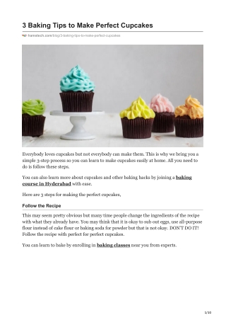 3 BAKING TIPS TO MAKE PERFECT CUPCAKES