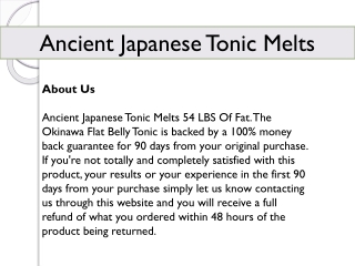 Ancient Japanese Tonic Melts
