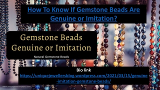 Know If Gemstone Beads Are Genuine or Imitation
