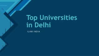 Top Universities in Delhi