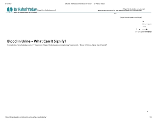 Blood In Urine – What Can It Signify?