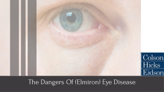 The Dangers Of (Elmiron) Eye Disease
