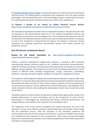 Global Industrial Sensors Market 2019 Impressive Industry Growth Report 2025
