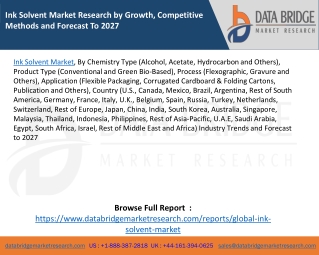 Ink Solvent Market Research by Growth, Competitive Methods and Forecast To 2027