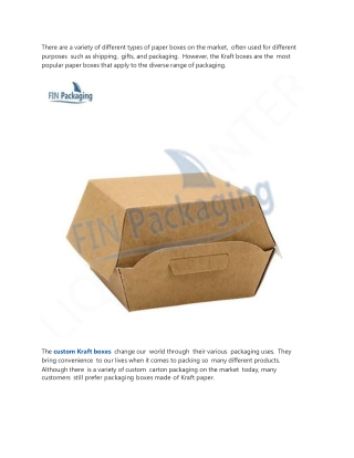Custom Kraft Boxes Wholesale