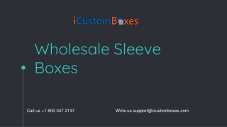 custom sleeve boxes