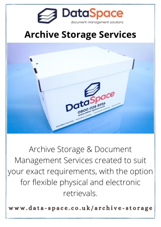 Archive Storage Services - Document And Records Storage Solutions