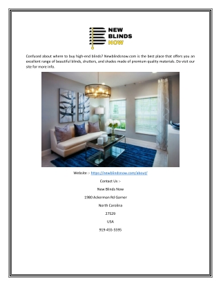 High Quality Blinds | Newblindsnow.com