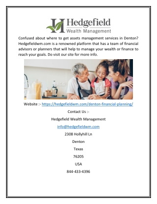 Denton Asset Management Firms | Hedgefieldwm.com