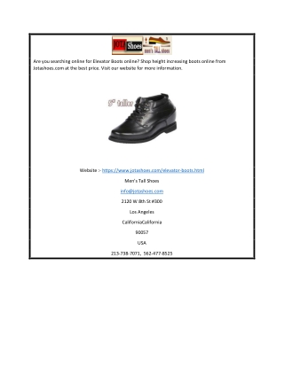 Shop Mens Elevator Boots | Jotashoes.com