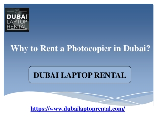 Why to Rent a Photocopier in Dubai?