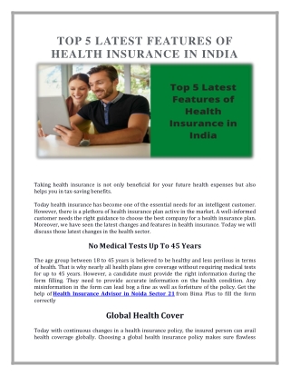 The 5 Most Innovative Health Insurance Features in India